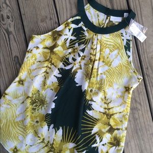 Green New York & Co Floral Top Medium